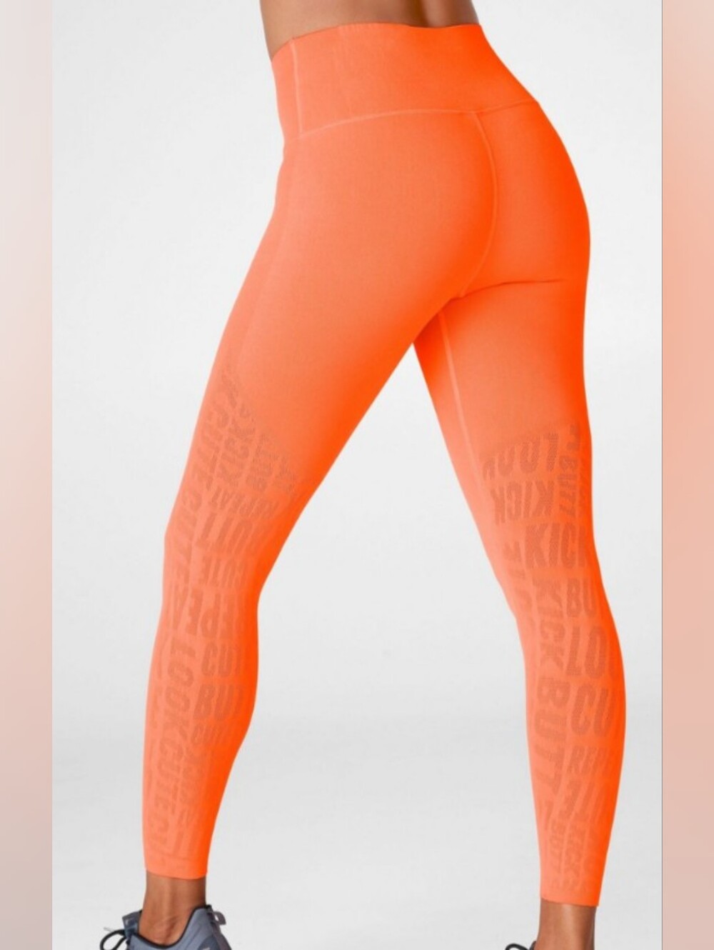 NWT Fabletics orange Sculptknit leggings, large